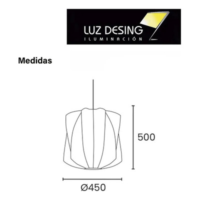 Colgante Olimpo 1 Diseño Moderno Tela Deco 45cm Apto Led E27 Blanco