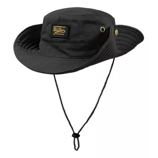 Sombrero Australiano Negro Boonie Pesca Safari Eva Rain