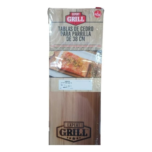 Set 2 Tablas De Cedro Para Ahumar En Parrilla Expert Grill Color Marrón Liso