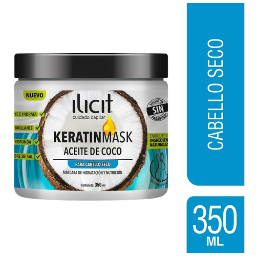 Keratinmask Aceite De Coco 350 Ml - Ilicit