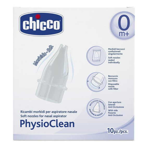 Puntas Suaves Para Aspirador Nasal - Chicco Color Blanco