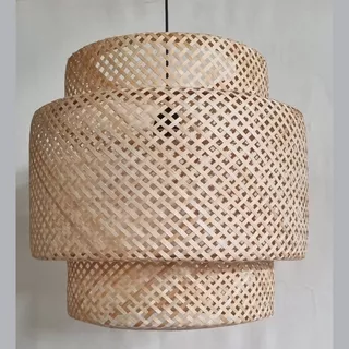 Lámpara Bambú- Bamboo 50 X 50 Pantalla Colgante Completa