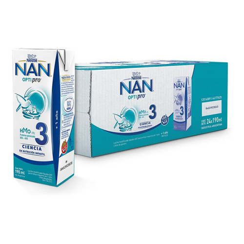 Nan Optipro 3 24u X 190ml Lista Para Tomar