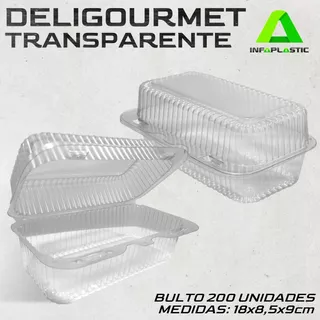 Deli Gourmet Transparente  Sirve Para Hot Dog 