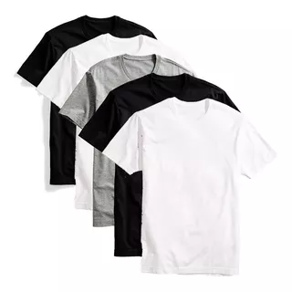 1 Camiseta Básica Masculina T-shirt Algodão Plus Size 