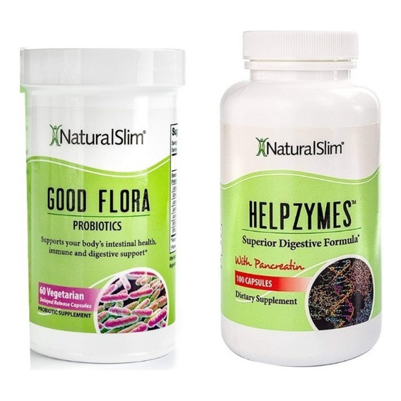 Naturalslim Kit Buena Digestión Good Flora / Helzymes 