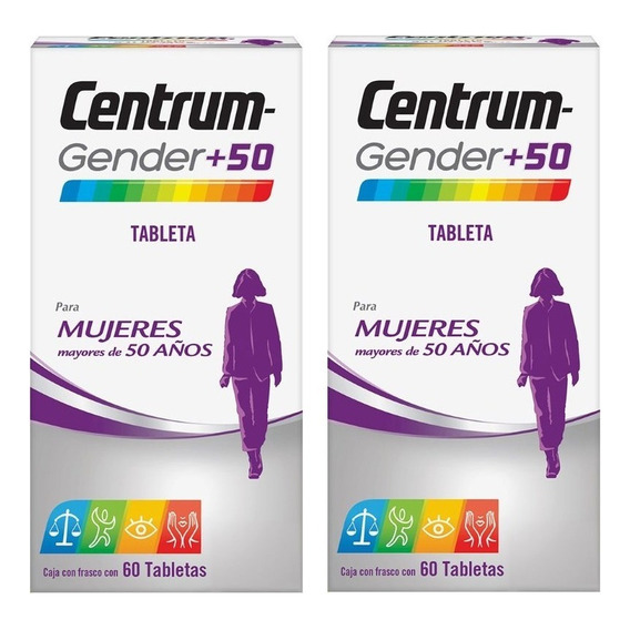 Centrum Mujer Pack 2 Multivitamínicos De 60 Tabletas Sabor Sin sabor