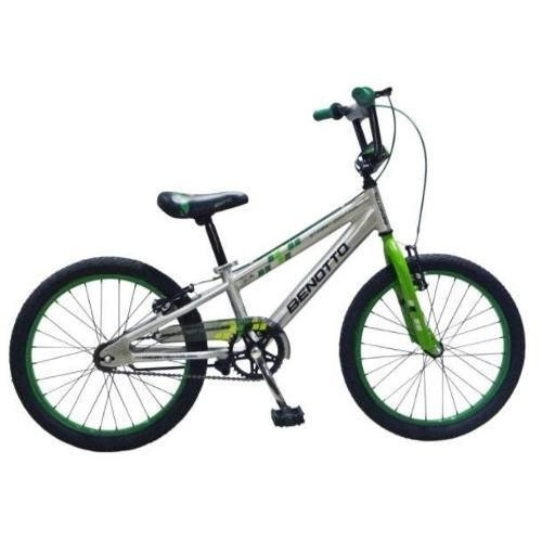 Bicicleta infantil Benotto Infantil Street Control R20 freno v-brakes color plata/verde oscuro