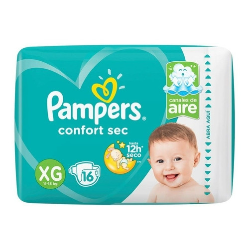 Pañal Pampers Confort Sec 16u Xg