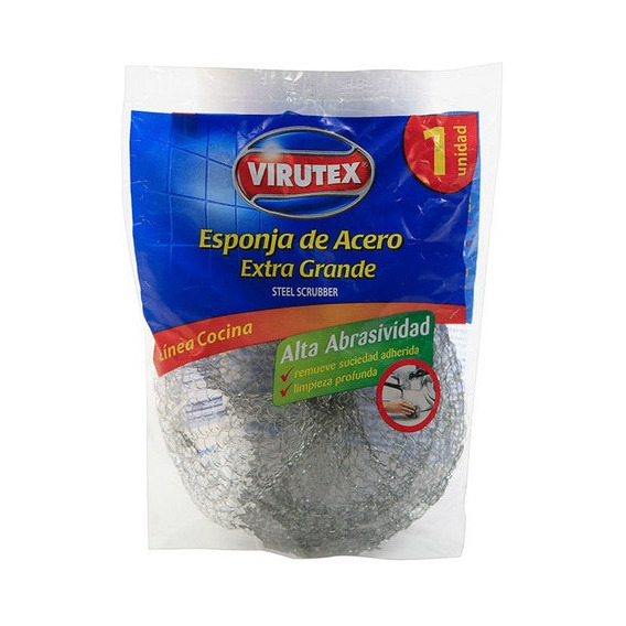 Esponja De Acero X1 Extra Grande Abrasiva Virutex