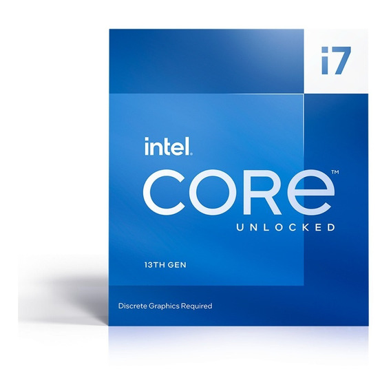 Procesador gamer Intel Core i7-13700KF BX8071513700KF  de 16 núcleos y  5.4GHz de frecuencia