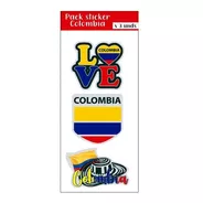 Sticker Calcomania Bandera Love Colombia Sombrero Vueltiao