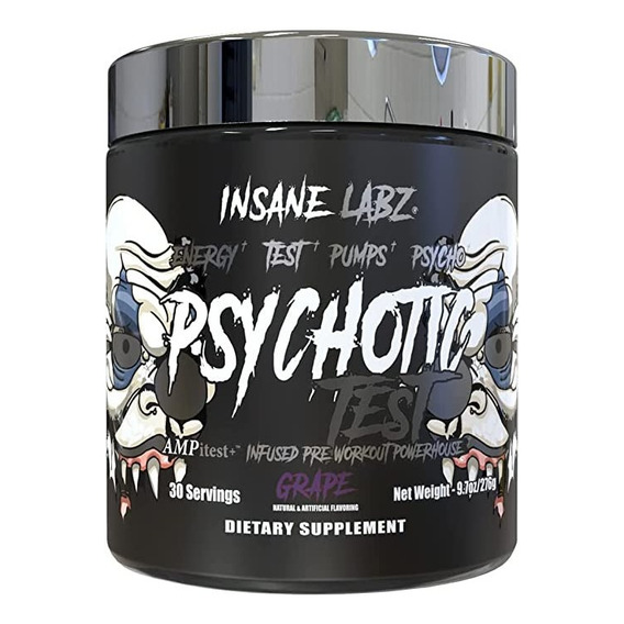 Pre Entreno Insane Labz Psychotic Test Oxido Nítrico L