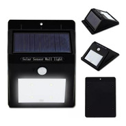 Aplique Reflector Led Panel Solar Con Sensor Movimiento 4w 20 Leds