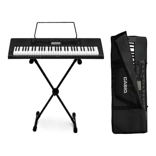 Kit Teclado Casio Musical Ctk3500 5/8 Completo + Capa Preta