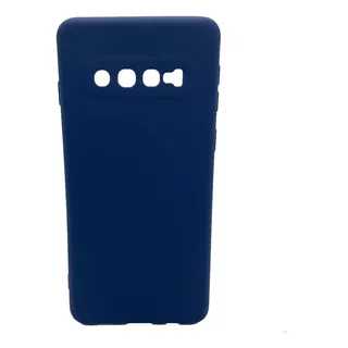 Capinha Celular P/ Samsung Galaxy S10 Plus Case + P Vidro 3d Cor Azul Aço Com Proteção