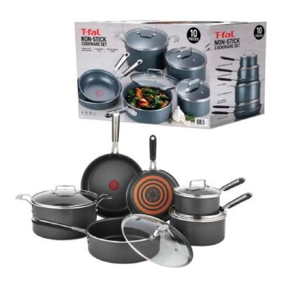 Batería De Cocina T-fal Platinum E106as64 Con 10 Pzas 