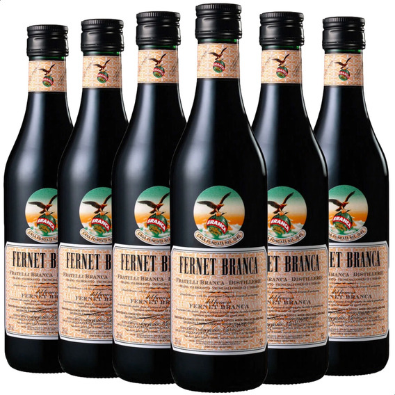 Fernet Branca Fratelli Aperitivo Bebida Pack X6 - 01almacen 