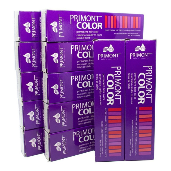 Primont Color Kit X12 Tinturas Coloración Cabello 60gr 6c