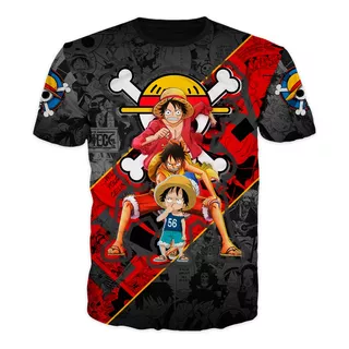 Camiseta Anime One Piece Gear Adultos Y Niños Hombre