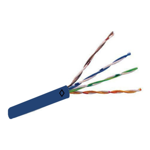 Cable Utp 100% Cobre Cat 6a Color Azul Oscuro Interior 305mt