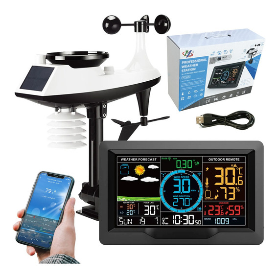 Estacion Meteorologica Hogar Digital Reloj Clima Alarma Ptw6