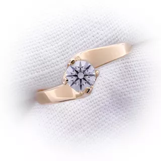 Anillo Compromiso Oro 14k Zirconia Swarovski Auténtica 433ws