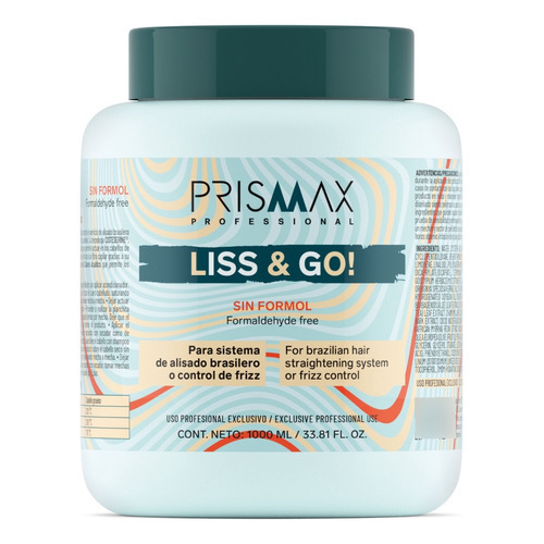 Prismax Alisado Sin Formol Liss And Go X 1000ml