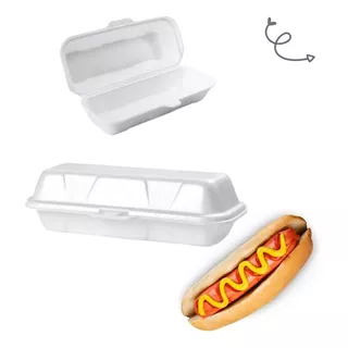 Caixa Para Hot Dog Baquete Cachorro Quente - C/100