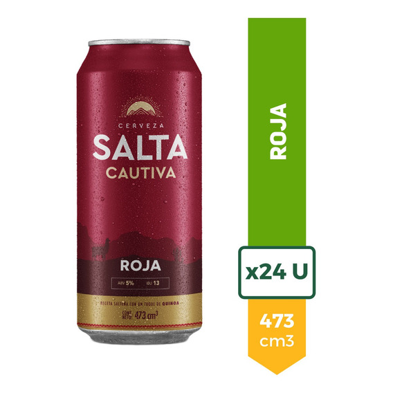 Cerveza Salta Cautiva Roja Lata 473ml Pack X24 Oferta