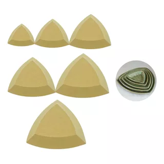 Kit 6 Moldes Triangulares Apilables Para Cerámica 