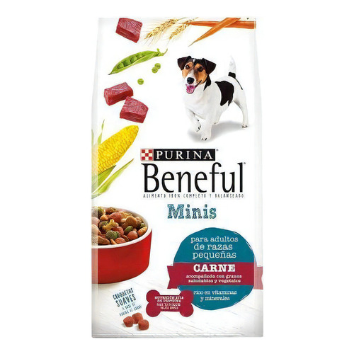 Alimento Beneful Minis para perro adulto de raza  pequeña sabor carne en bolsa de 10kg