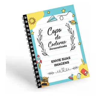 Adesivo Para Encapar Caderno Personalizado Kit/8unid