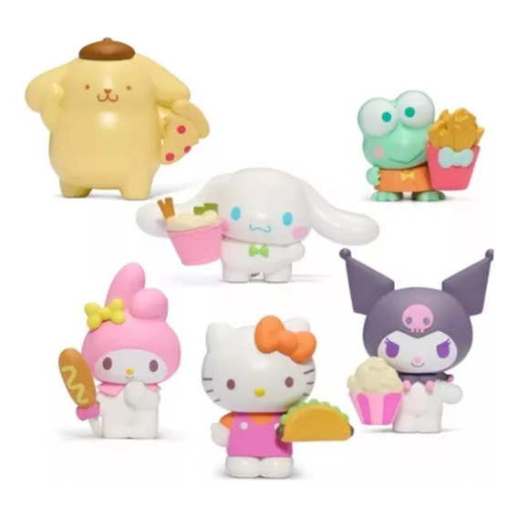 Figuras Hello Kitty Y Amigos Sweet & Salty Pack 6 Nuevo 