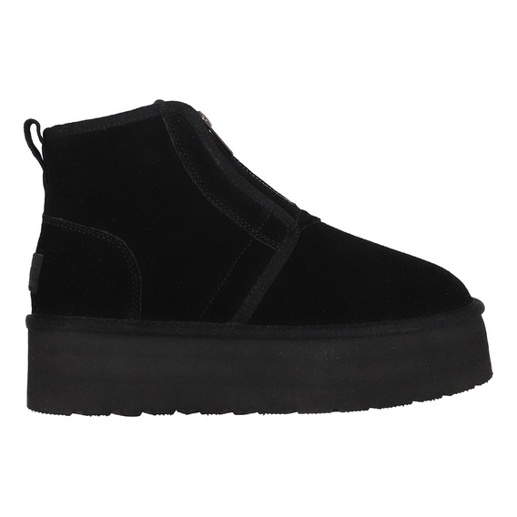 Bota Bamers Blast Zip Cuero Mujer Negro