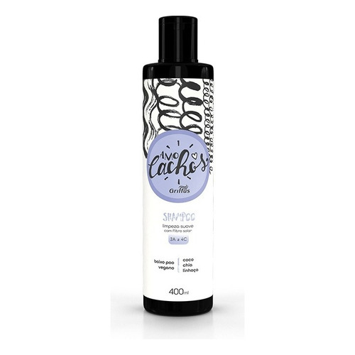 Shampoo Griffus Amo Cachos 400 Ml Aceite De Coco