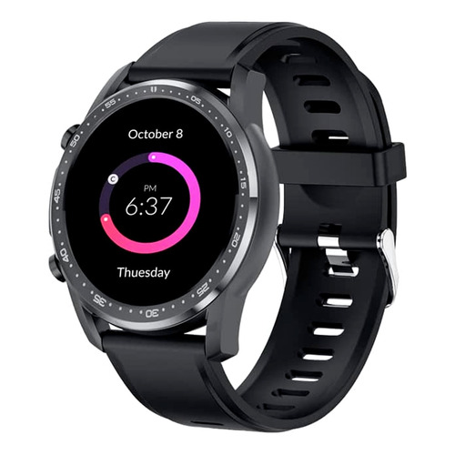 Reloj Inteligente Smartwatch Motion Pro Sw480 Android Ip67 Color de la caja Negra Color de la correa Negro Color del bisel Plateado