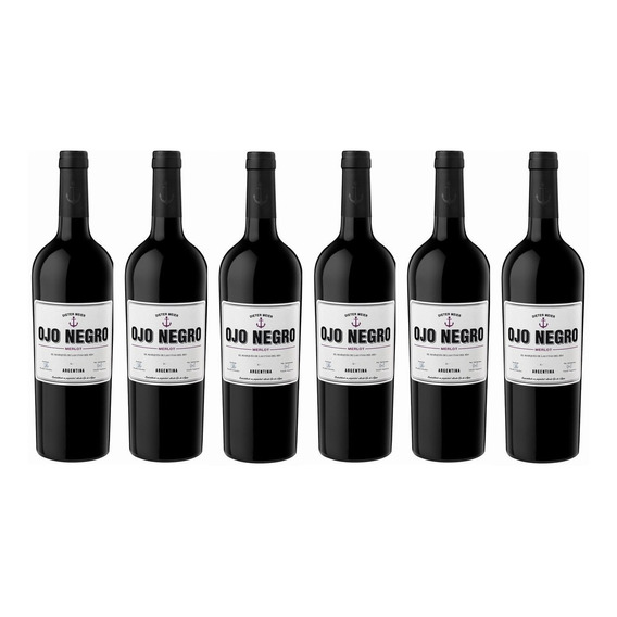 Vino Ojo Negro Merlot, Vino Vegano, Patagonia Caja X 6