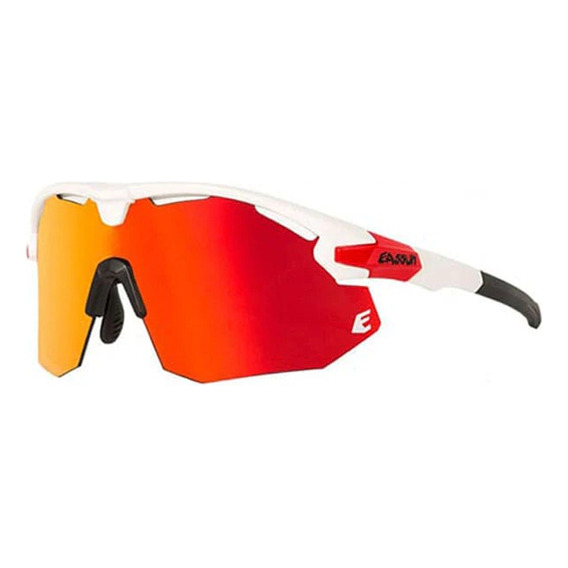Gafas De Ciclismo Eassun Matt White Frame/full Red Revo Lens