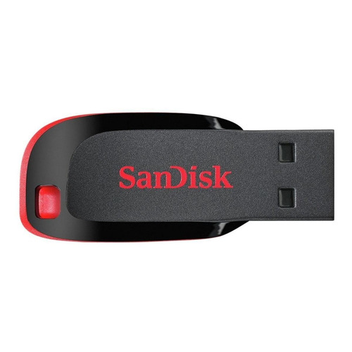 Pendrive SanDisk Cruzer Blade 128GB 2.0 negro y rojo