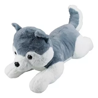 Cachorro Husky Deitado 33cm - Pelúcia