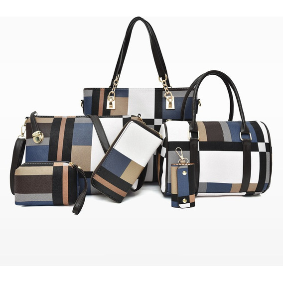 Set 6 Bolsas Mujer Crossbody Cuero Sintetico Hombro Monedero