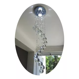 Pendente Lustre Redondo De Cristal Legítimo K9 Alto Brilho