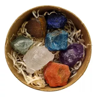 Set Piedras 7 Chakras En Bruto Natural Cristal Energético