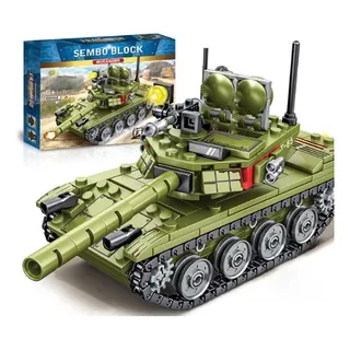 Blocos De Montar Tanque T-85 324 Pçs Infantil Facil Montagem