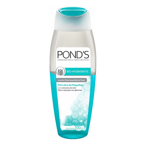 Loción Desmaquillante Dual Pond's Bio - Hydratante 200 Ml