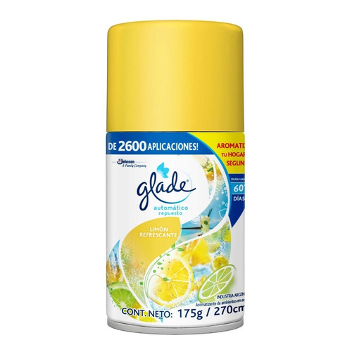 Repuesto Aromatizador Glade Automático Limón Refrescante