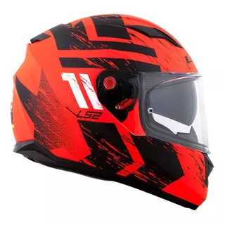 Capacete Ls2 Ff320 Diversos Gráficos E Cores Em Tamanho Do Capacete 56 Desenho Hunter - Matte Laranja E Preto