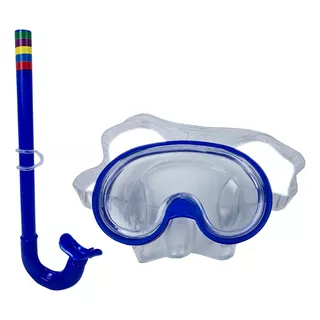 Snorkel + Mascara De Mergulho Kit Infantil Proteção Uv Funs