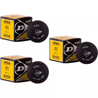 Bola De Squash Dunlop Revelation Pro Xx - Pack C/ 3 Un